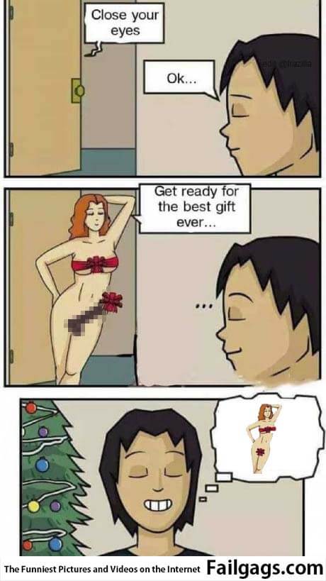 Close Your Eyes Ok Get Ready for the Best Gift Ever Meme