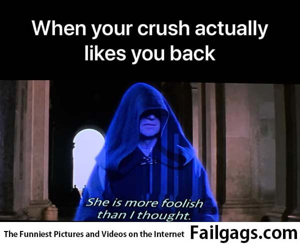 When Your Crush Actually Likes You Back She Is More Foolish Than I Thought Meme