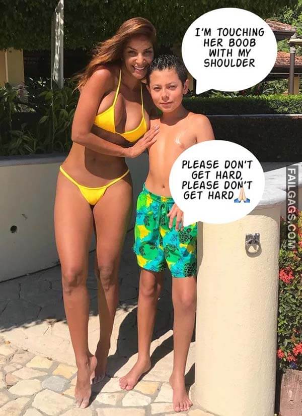 I'm Touching Her Boob With My Shoulder Please Dont Get Hard Please Dont Get Hard Meme