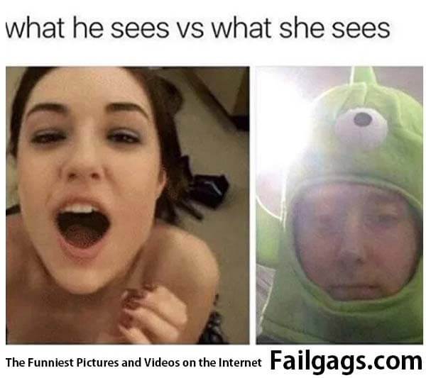 What He Sees Vs What She Sees Meme