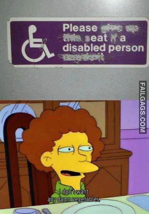 Please Eat A Disabled Person I Don't Want Any Damn Vegetables Meme
