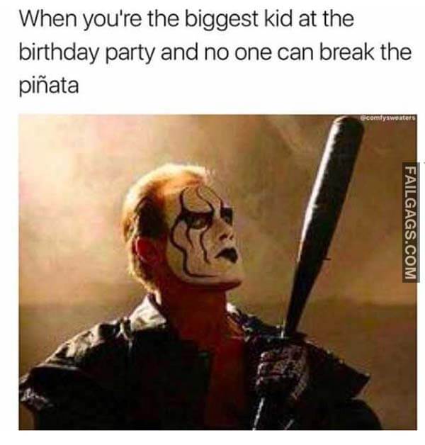 When You're the Biggest Kid at the Birthday Party and No One Can Break the Pinata Meme