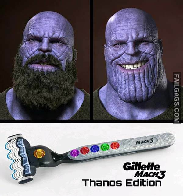 Gillette Mach3 Thanos Edition Meme