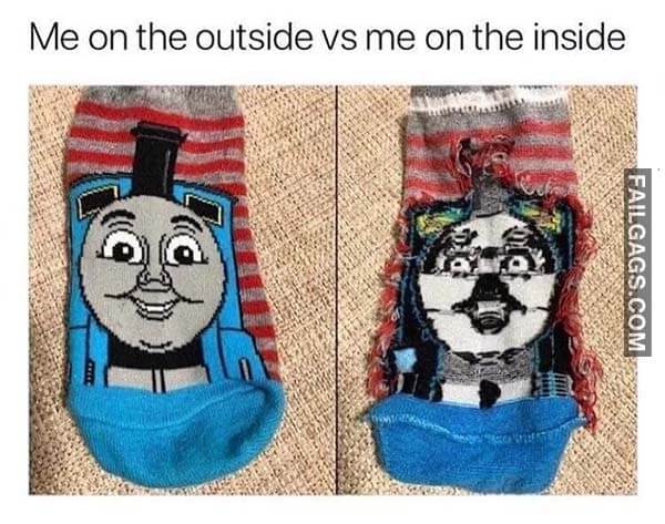 Me On The Outside Vs Me On The Inside Meme