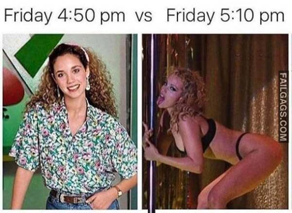 Friday 4:50 Pm Vs Friday 5:10 Pm Meme