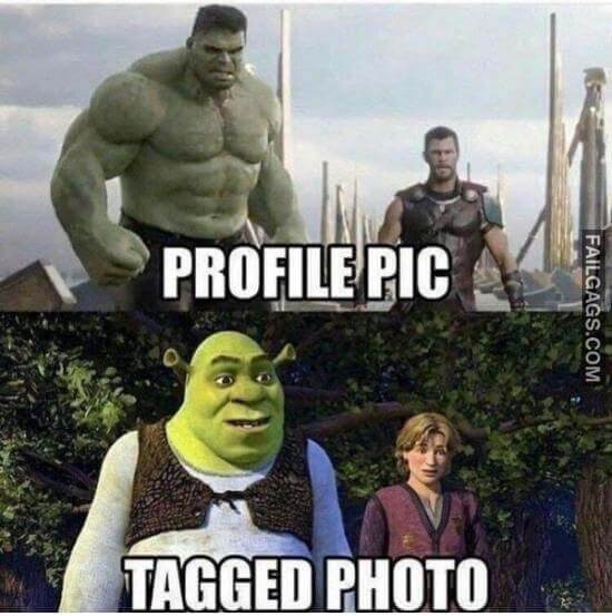 Profile Pic Vs Tagged Photo Meme