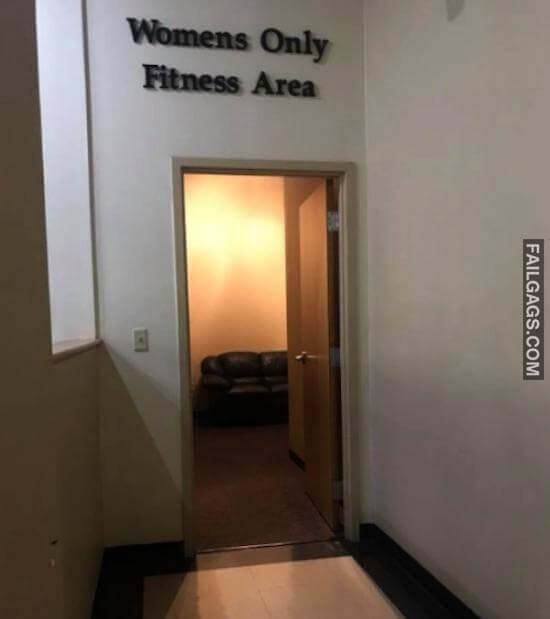 Women's Only Fitness Area Meme