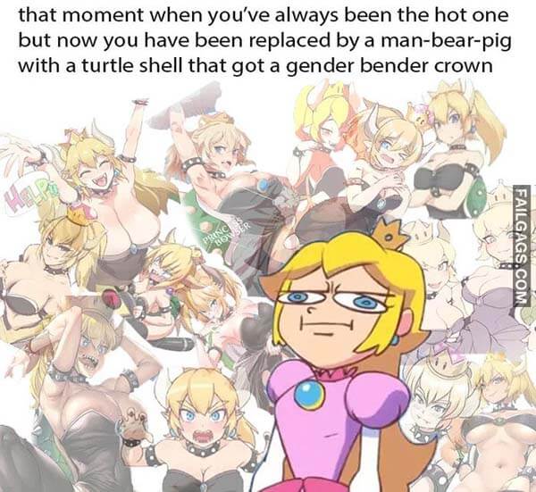 That Moment When You've Always Been The Hot One But Now You Have Been Replaced By A Man-Bear-Pig With A Turtle Shell That Got A Gender Bender Crown Meme