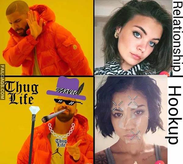 Tinder Dating 101 Relationship Vs Hookup Meme