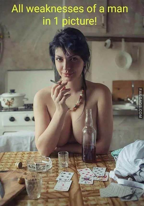 All Weaknesses of a Man in 1 Picture Meme