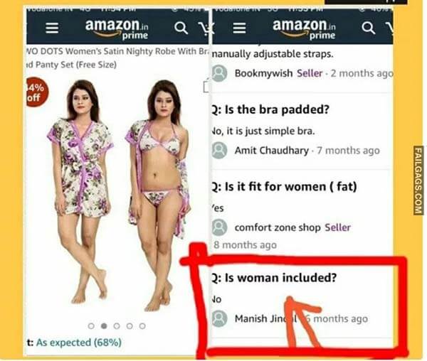 Women's Satin Nighty Is Women Included? Meme