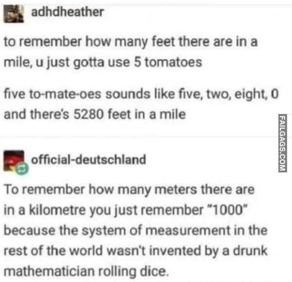 How Many Feet There Are in a Mile Memes