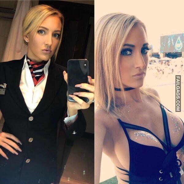 Sexy Flight Attendants with big boobs 13
