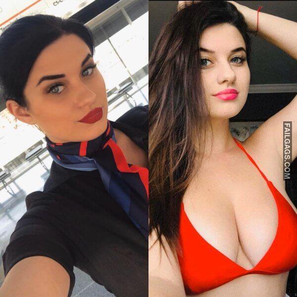 Sexy Flight Attendants with big boobs 3