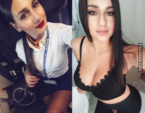 Sexy Flight Attendants with big boobs 8