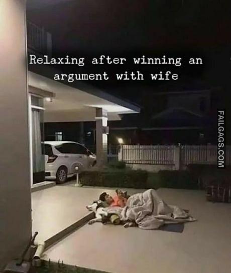 Relaxing After Winning an Argument With Wife Memes