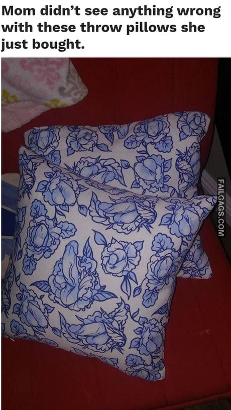 Mom Didn't See Anything Wrong With These Throw Pillows She Just Bought Memes