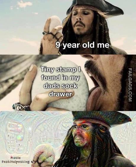 9 Year Old Me Tiny Stamp I Found in My Dads Sock Drawer Memes