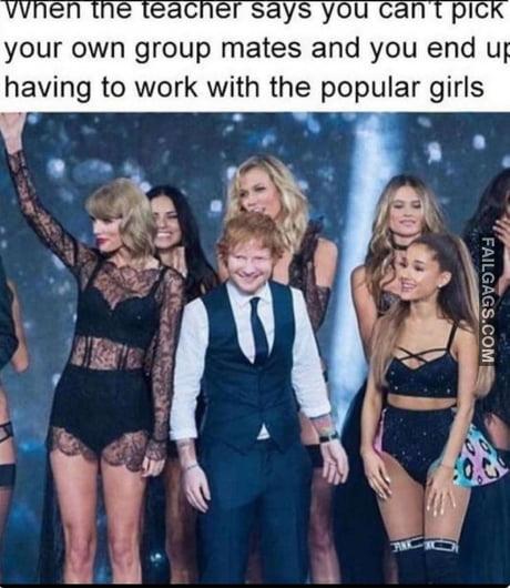 When the Teacher Says You Can't Pick Your Own Group Mates and You End U Having to Work With the Popular Girls Memes