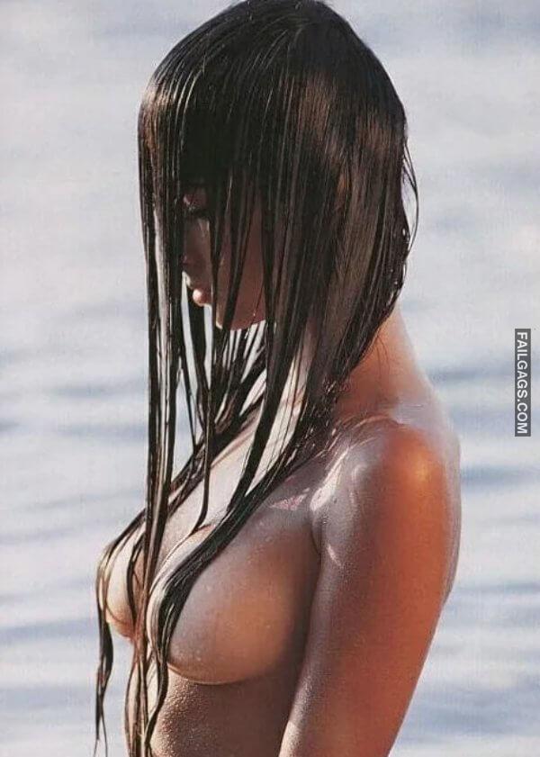 sexy busty girls braless hair bra 10