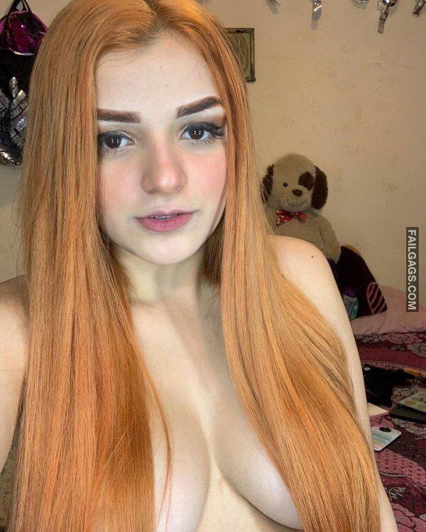 sexy busty girls braless hair bra 8