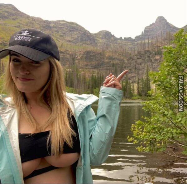 Hot Busty Girls in Short Top Showing Deep Cleavage 13