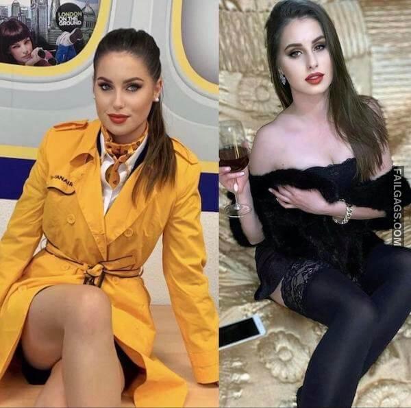 Hot Flight Attendants Showing Perfect Body 5