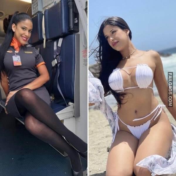 Hot Flight Attendants Showing Perfect Body 6