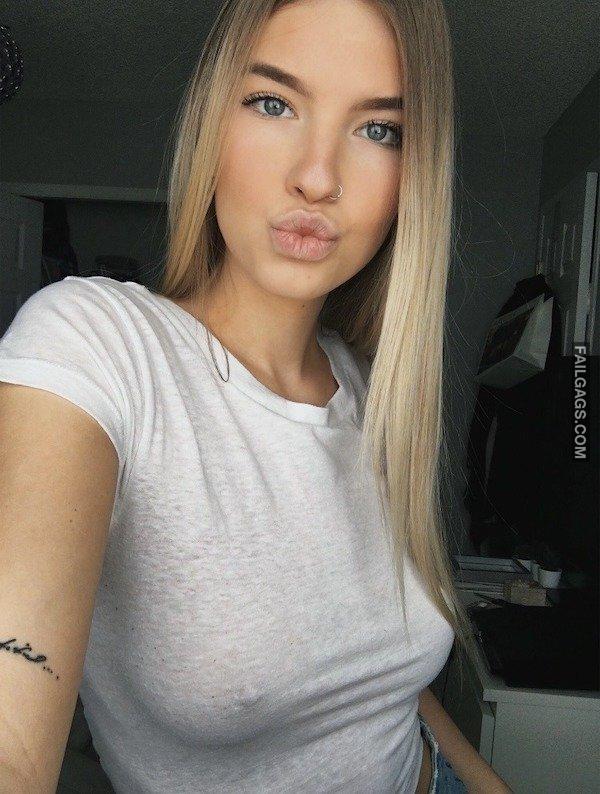 Hot Big Boobs Girls Braless Showing Hard Nipple 5