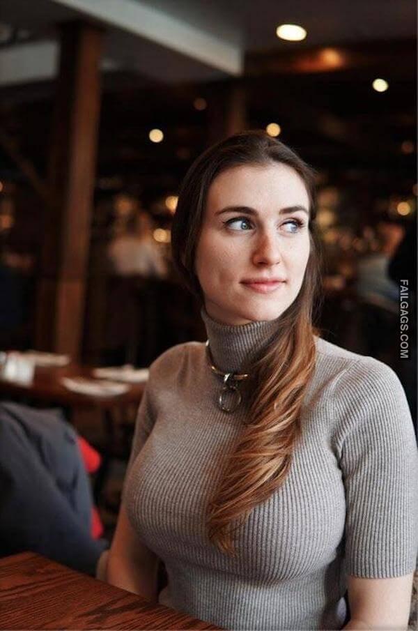 Sexy Busty Girls in Sweater Showing Big Boobs 1