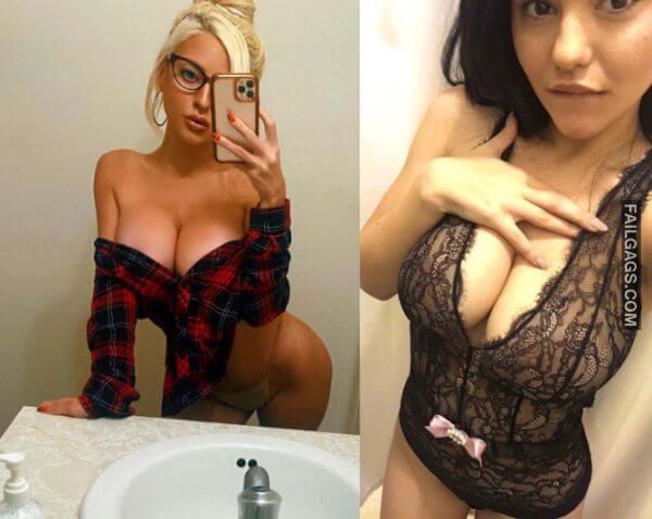 Hot Blonde and Brunette Girls Showing Sexy Body 1