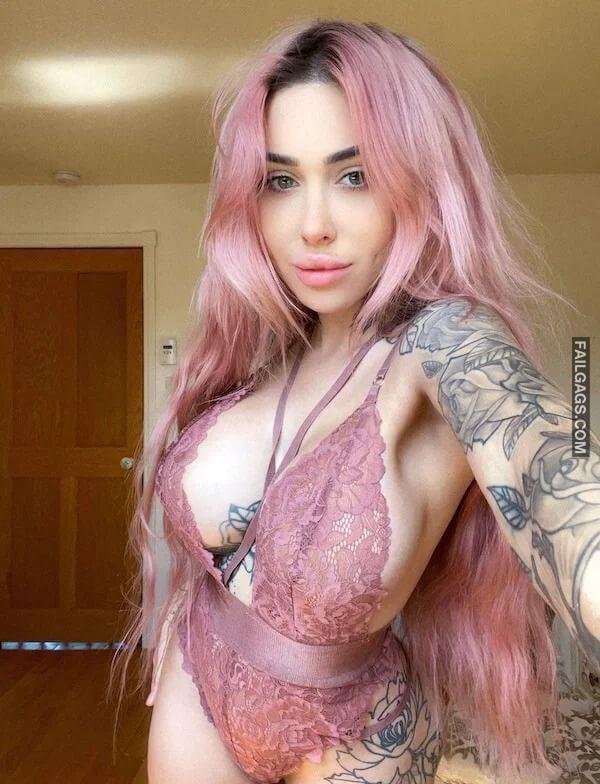 Sexy Neon haired Girls Showing Big Tits 10