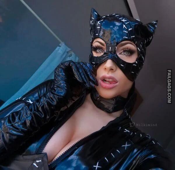 Hot Busty Girls in Shiny Latex Leather Showing Big Boobs 10