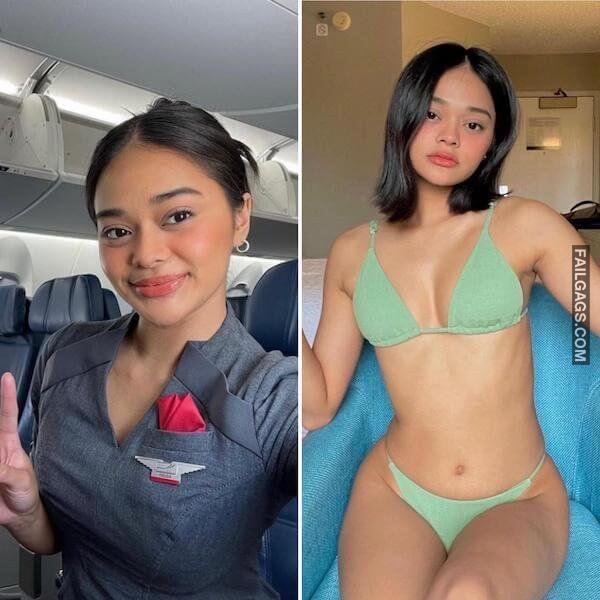 Hot Flight Attendants Showing Sexy Figure 1
