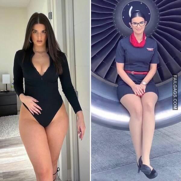 Hot Flight Attendants Showing Sexy Figure 2