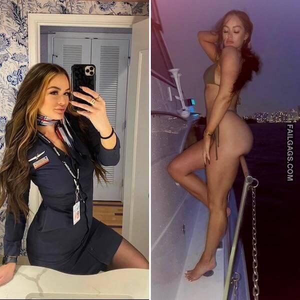 Hot Flight Attendants Showing Sexy Figure 9