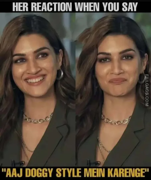 Her Reaction When You Say Aaj Doggy Style Mein Karenge Indian Sex Memes