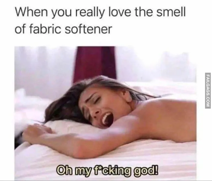 When You Really Love the Smell of Fabric Softener Oh My Fucking God Sex Memes